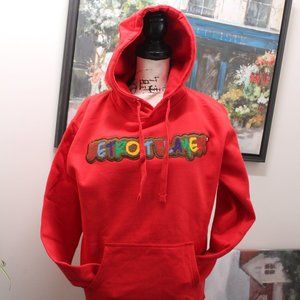 Men's Red Hoodie Sweatshirt Detroit - Size Medium - NWT